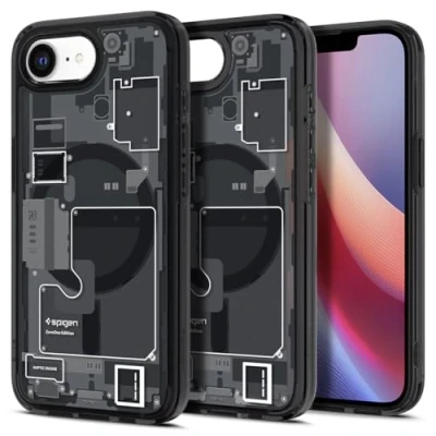 Immagine di Spigen Cover per iPhone 16e, Ultra Hybrid MagFit, Compatibile con Accessori MagSafe Zero One Black