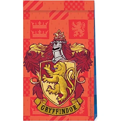 Immagine di Procos 93369 Sacchetti per Feste di Compleanno Bambini, 21 x 13 8,5 cm, Motivo: Harry Potter, Multicolore