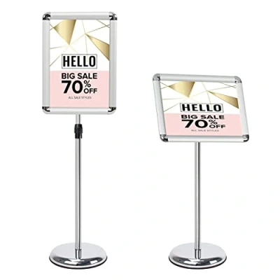 Immagine di Mutualsign Supporto per Espositore regolabile cornice con scatto a matrimonio/spettacolo/display/pubblicità Formato di A3 / A4 (argento A3)