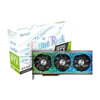 Immagine di Palit GeForce RTX 3090 GameRock Scheda grafica GDDR6X da 24 GB con ARGB SYNC, Angel ARGB, 10496 Core, GPU 1395 MHz, Boost 1740 3 x DisplayPort, HDMI, Dual BIOS, 0 dB Tech