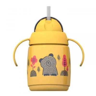 Immagine di Tommee Tippee Superstar Tazza con Tecnologia INTELLIVALVE, in Silicone, Antibatterica, 300ml, Giallo