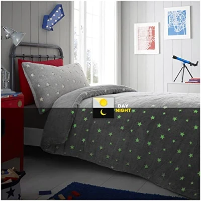 Immagine di GC GAVENO CAVAILIA Teddy Stars Set copripiumino singolo, caldo e accogliente in pile, multicolore