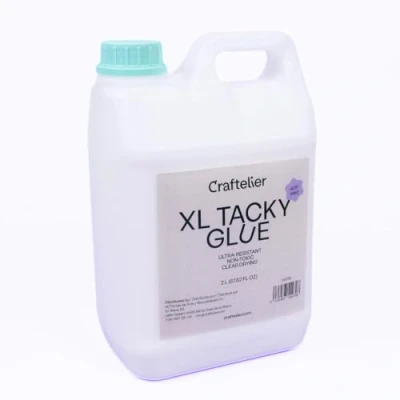 Immagine di Craftelier Colla Tacky Liquido Multiuso per Scrapbooking e Progetti Artigianali Non Tossico Trasparente, Flessibile Resistente all&#039;Essiccazione Quantità 2 Litri