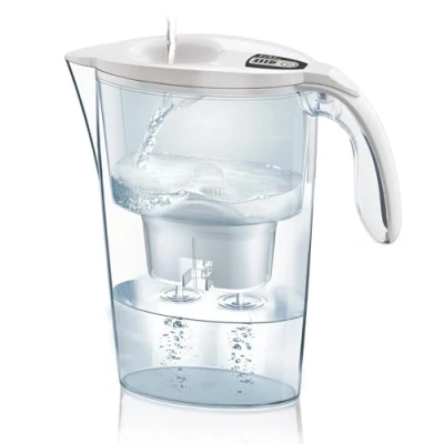 Immagine di LAICA J31AF Stream Line Caraffa Filtrante 2,3L Bianca 1 Filtro bi flux incluso, Preserva i sali minerali e Riduce le sostanze indesiderate Timer digitale Sicurezza Made in Italy