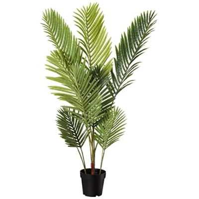 Immagine di Amazon Basics Palma artificiale con vaso in plastica, 119.38 cm, verde