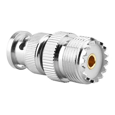 Immagine di Jeanoko Connettore Cavo coassiale Maschio BNC a UHF SO239 Adattatore Jack Femmina PL 259 2 Pezzi per scanner Radio