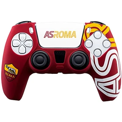 Immagine di Controller Skin AS Roma 3.0 per PlayStation 5 (PS5): Guscio in Silicone e Uno sticker Personalizzare Il Touch Pad