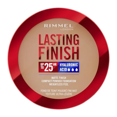 Immagine di Rimmel Lasting Finish, 010 Latte, Fondotinta Compatto, Finish Soft Focus, opaco, Coprenza totale, SPF20, Formula vegana, 7 g