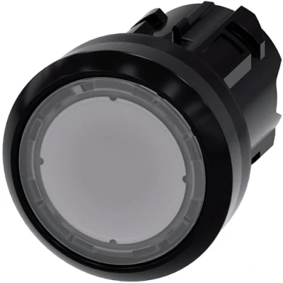 Immagine di Siemens 3SU10010AB700AA0 3SU1001 0AB70 0AA0 Pulsante illuminato Piatto, Anello frontale in plastica Trasparente 1 pz.