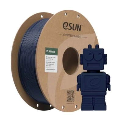 Immagine di eSUN Filamento PLA 1,75 mm, di Basic per stampanti 3D Precisione dimensionale +/ 0,05 bobina da 1 kg (2,2 libbre) veloce 3D, Blu profondo
