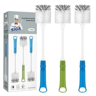Immagine di MR.SIGA spazzola per bottiglie con manico lungo set di 3