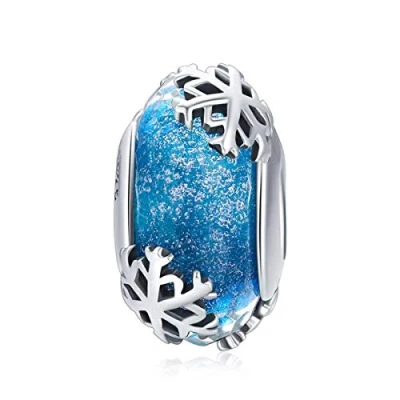 Immagine di Ciondolo in vetro di Murano e argento Sterling per braccialetti Pandora Argento, colore: a forma farfalla rossa., cod. C1154