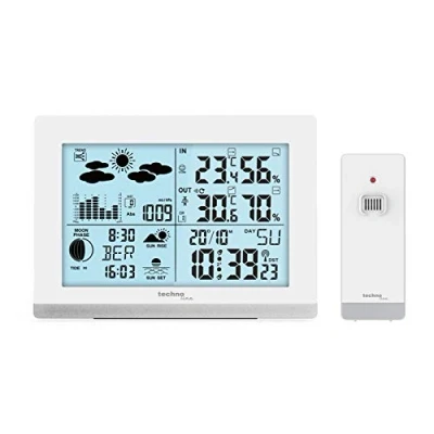 Immagine di Technoline WS6762 Stazione meteorologica radio, con trasmettitore esterno, colore bianco