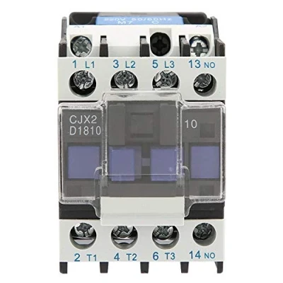 Immagine di Contattore di potenza, 220 V 18A Modulo relè ausiliario elettrico AC CJX2 1810 Piastra cablaggio ad alta sensibilità industriale Modalità anteriore