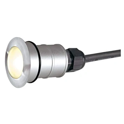 Immagine di SLV Incasso Power Trail Lite 42 LED da terrazza, faretto Giardino, Lampada Terra per Esterno / IP67 3000K 1W 45lm Inossidabile 60 Gradi 1 W, Acciaio Inox