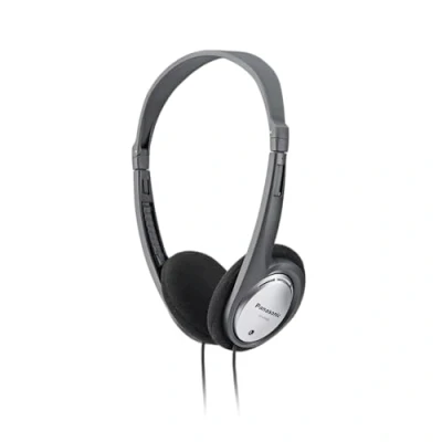 Immagine di Panasonic RP HT030 On Ear cuffia auricolare via cavo Nero, Argento archetto leggero