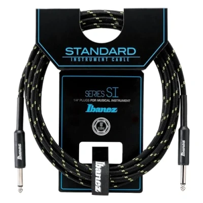 Immagine di Ibanez si10 bg 3 m 2 connettori dritti Standard cavo strumento in tessuto, colore: beige