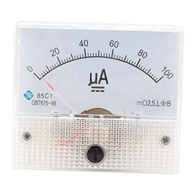 Immagine di Pannello analogico AMP Microamp Amperometro Corrente Meter Gauge DC 0 100uA
