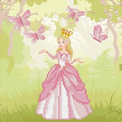 Immagine di DIAMOND DOTZ DBX.045 Set per Pittura con Diamanti 5D Originale Box Principessa 2.037 Pietre a Mosaico diamantate, ca. 28 x cm, Kit Fai da Te Bambini dagli 8 Anni in su, Verde/Rosa