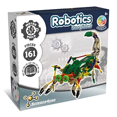 Immagine di Science4you Scorpiobot Robot Interattivo per Bambini da Costruire 8 Anni con Questo Giochi di Ingegneria 161 Pezzi, Esperimenti Scientifici e Istruttivi +8