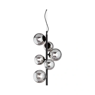 Immagine di Ideallux Ideal Lux Perlage ciondolo nero 6flg altezza 52cm