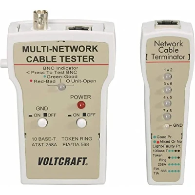 Immagine di Tester cavi CT 1 VOLTCRAFT Adatto per RJ 45, BNC