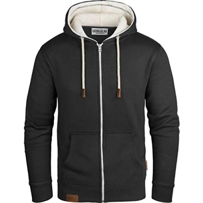 Immagine di Grin&amp;Bear Felpa Uomo Giacca con Cappuccio Nero, M, GEC490
