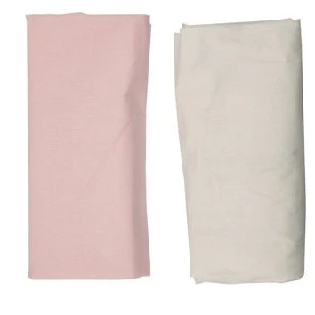 Immagine di Ti TIN Confezione da 2 Lenzuola con Angoli per Culla 100% Cotone Set di Regolabili Elastici, 60x120 cm, 1 Lenzuolo Bianco + Rosa