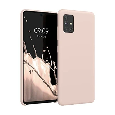 Immagine di kwmobile Cover per Samsung Galaxy A51 Custodia Back Case Smartphone in Silicone TPU Protezione Gommata rosa antico matt