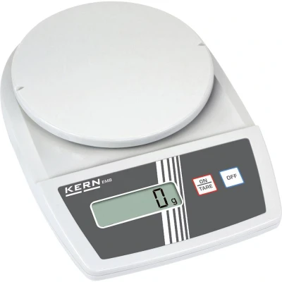 Immagine di Kern EMB 5.2K5 Bilancia per lettere Portata max. 5.2 kg Risoluzione 5 g a batteria, rete elettrica (opzionale) Bianco
