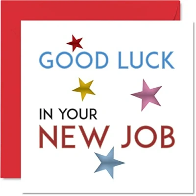 Immagine di Biglietti di auguri per colleghi donne e uomini Good Luck New Job Sorry Your Leaving in Card, 145 mm x mm, divertente regalo congratulazioni