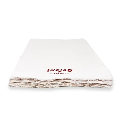 Immagine di Artway Indigo Blocco per libri in 100% cotone, 200 g/m², formato A4, colore: bianco naturale