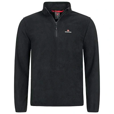 Immagine di Höhenhorn Skyja Felpa in pile da uomo, per autunno e inverno, micropile, mezza zip, Nero , 5XL