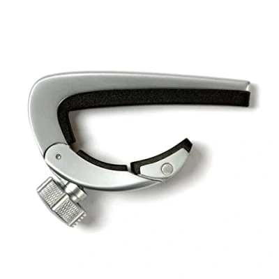 Immagine di DUNLOP DPCSC PIVOT CAPO SATIN CHROME,Meccanismo a Perno Autocentrante brevettato, Imbottiture In Gomma, Tensione Uniforme, Intonazione Precisa, Colore Silver,