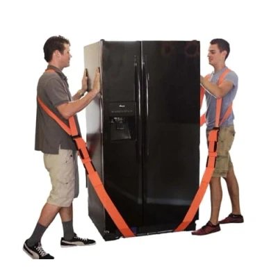 Immagine di Cintura per sollevamento, facile da spostare, solleva, trasporta e mette in sicurezza complementi d&#039;arredo, apparecchi o qualsiasi oggetto pesante. Cinghie imbracature 2 persone