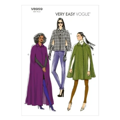 Immagine di Vogue Patterns VGE 8959 Y Cartamodello, Misure XS (UK 4 6), S (8 10), M (12 14), Multicolore