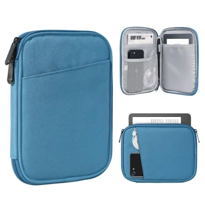 Immagine di TiMOVO 6 7 Pollici Custodia per Tablet Nuovo Kindle Paperwhite E Colorsoft Signature Edition, Protettiva con Tasca Reader/Kindle Oasis, Blu Pavone