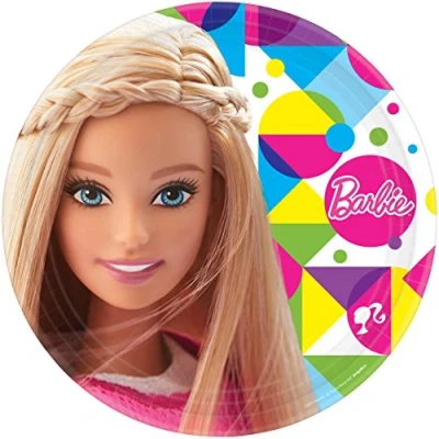 Immagine di Amscan Piatti di carta Barbie Sparkle 551507 55, 23 cm