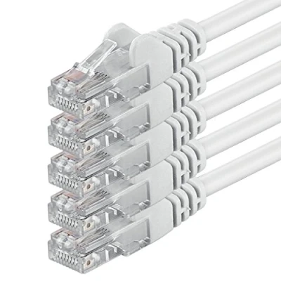 Immagine di 1aTTack.de 2m bianco 5 pezzi Rete Cavi Cat6 CAT 6 250MHz