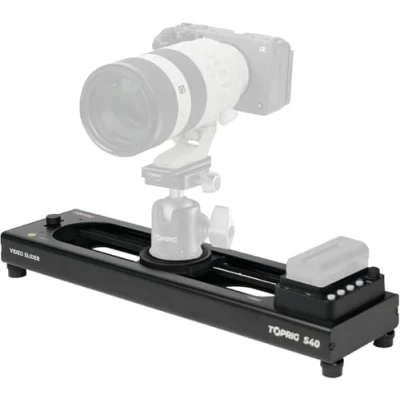 Immagine di Accsoon Toprig S40 Slider motorizzato per riprese video Carico massimo di 2 kg in verticale e 4 orizzontale Velocità 5 cm/s Distanza massima spostamento: 225 mm