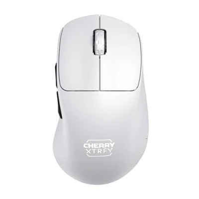 Immagine di CHERRY XTRFY M64 PRO 8K Wireless Mouse da gioco superveloce e ultraleggero, Senza fili, a 2,4 GHz, Ottimizzato per gaming competitivo, Ergonomico con parte anteriore piatta, colore bianco