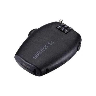Immagine di BBB Cycling Lucchetto a Cavo per Bicicletta Cyclelock Serratura Combinazione, Codice Numerico 3 Cifre, Catena di Sicurezza d&#039;Acciaio, Antifurto MiniCase BBL 53 1,6 mm x 670