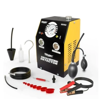 Immagine di Solary Macchina del fumo EVAP, Rilevatore Di Prova Perdita Sistema Carburante Auto 12V, con Manometro, Giallo