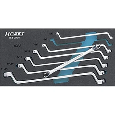 Immagine di Hazet 163 296/7 Kit chiavi poligonali doppie 7 parti 6 22 mm DIN 838, ISO 10104