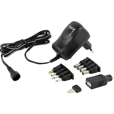 Immagine di HyCell 1201 0005 Alimentatore a spina regolabile 3 V/DC, 4.5 5 6 7.5 9 12 V/DC 300 mA 3.6 W