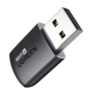 Immagine di UGREEN Adattatore WiFi 6 AX900Mbps Chiavetta USB 3.0 Dual Band 5GHz 2.4GHz Antenna WPA3 Soft AP Modalità Dongle Wireless Pincho per PC Compatibile con Windows 11 10