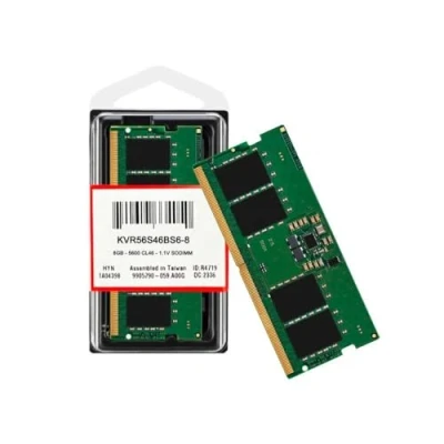 Immagine di Kingston ValueRAM Modulo memoria Laptop DDR5 8 GB 1 x Non ECC 262pin SO DIMM CL46 KVR56S46BS6