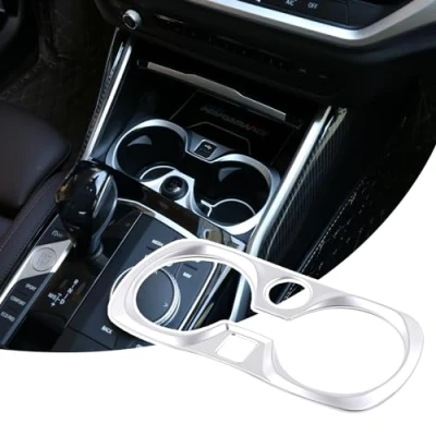 Immagine di DIYUCAR Cornice decorativa in ABS cromato per console centrale dell&#039;auto, G20 G28 325li Serie 3 2019 2020 2021 2022 Accessori (argento)