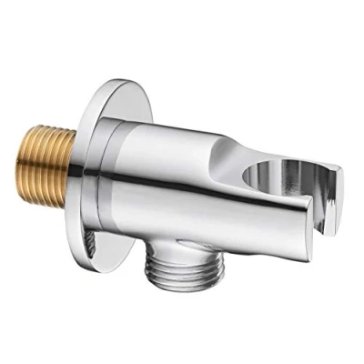 Immagine di Keenware KSA 006 Supporto per Gomito e cornetta da Parete Doccia, Finitura cromata