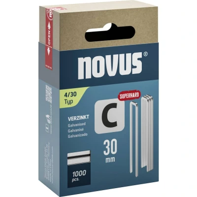Immagine di Novus Tools 042 0806 Graffette a dorso stretto tipo 4 1000 pz. Dimensioni (L x L A) 30 6.1 mm